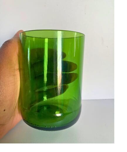 Short Plain Green Drinking Tumblers
