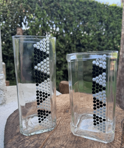 Johnny walker + Jack Daniels holder/vase set