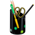 Small Green side cut pen holder green dots (Set of 2)