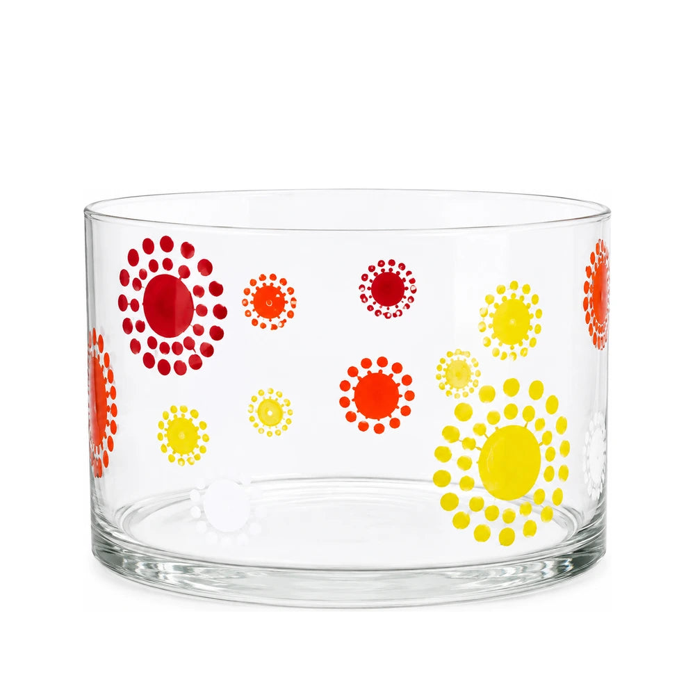 Clear Short Holder with red yellow orange detail