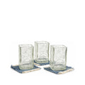 Clear Square Textured Olmeca Tumblers
