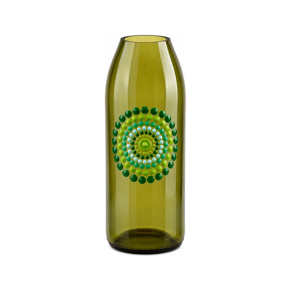 Green Flower vase with green flower