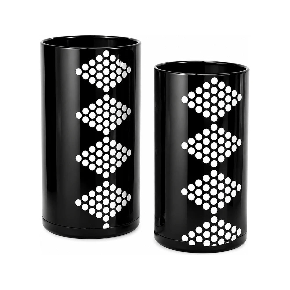 Hendricks gin black and white glass vase/holder set
