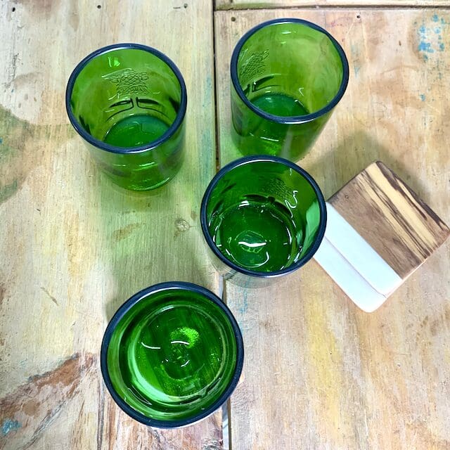 Green tanqueray gin tumblers
