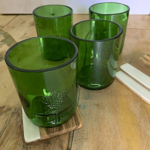 Green tanqueray gin tumblers