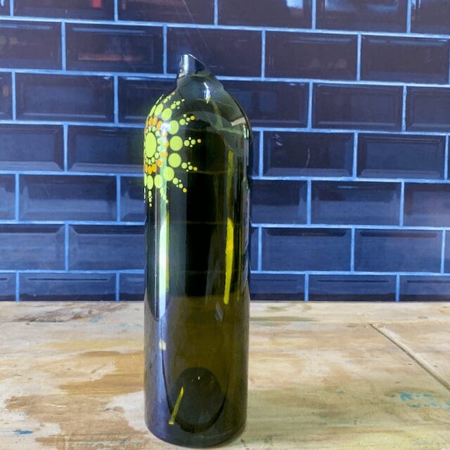 Bamboo Green + Cadmium glass carafe