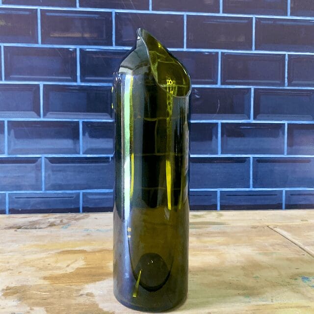 Bamboo Green + Cadmium glass carafe