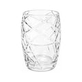 Large Diamond clear wide mouth glass vase