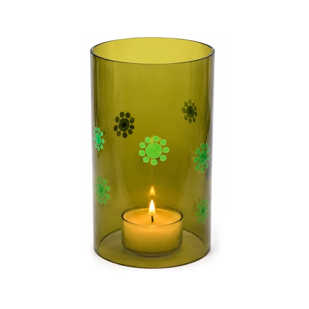 Set of Green Dotted Candle Hurricanes