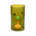 Set of Green Dotted Candle Hurricanes