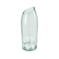 Side Cut Clear Vase With White Geometric Print