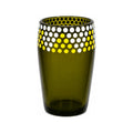 White yellow geo print flower vase